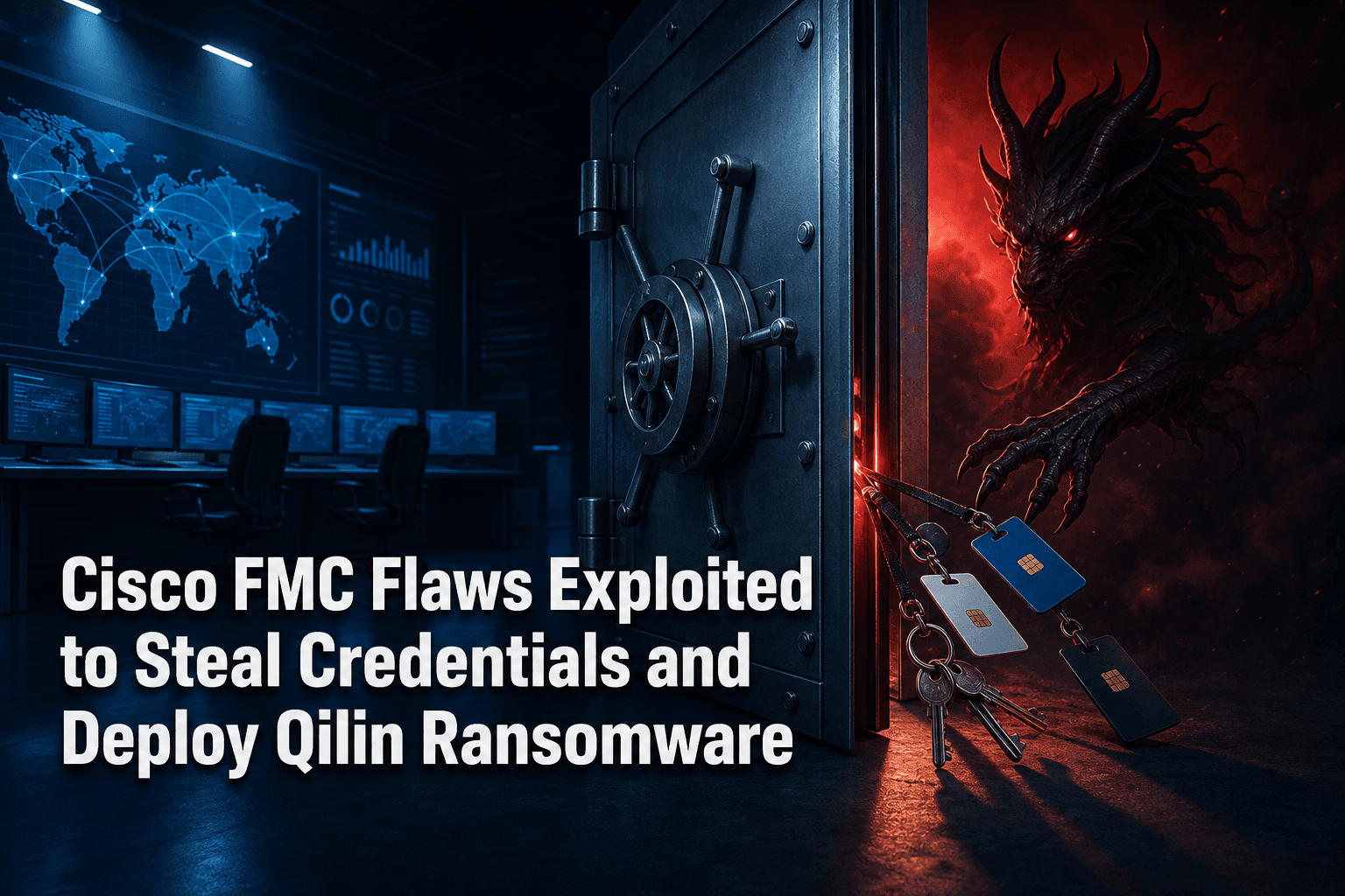 Cisco FMC Flaws Exploited to Steal Credentials and Deploy Qilin Ransomware