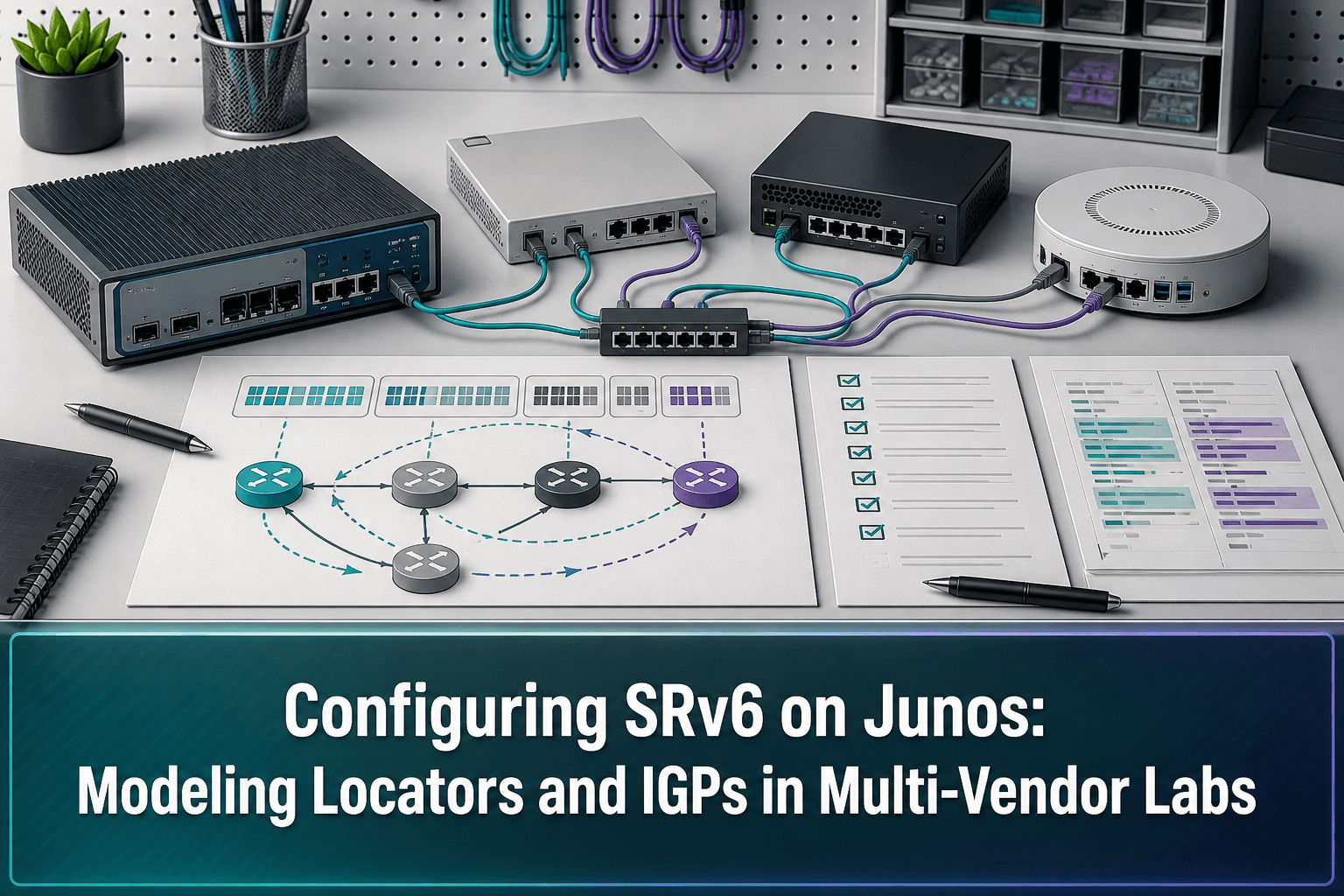 Configurer SRv6 sur Junos : modéliser les locators et l’IGP en laboratoire multi-constructeurs